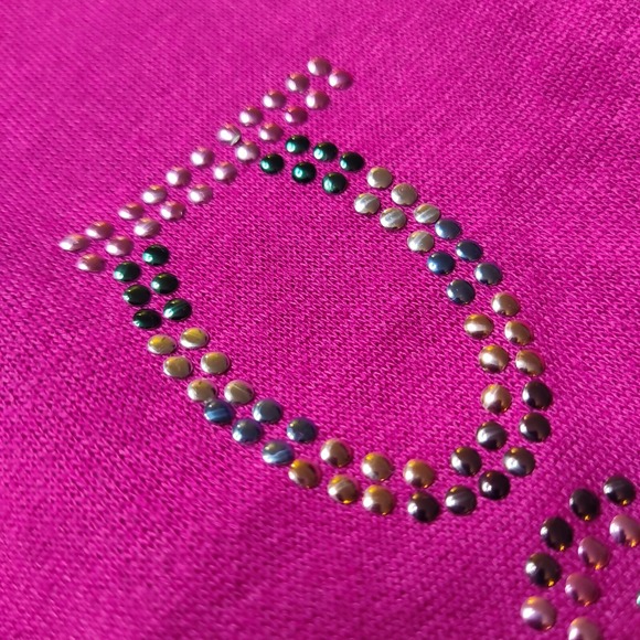 BEBE SPORT Women Plus Size 2X Festival Fuschia Nailhead Jogger Sweatpants NEW - Picture 5 of 16